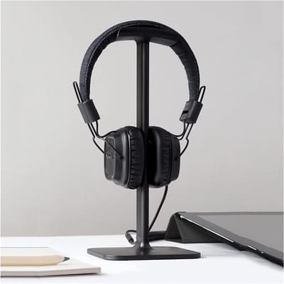 Hoofdtelefoonstandaard - Hoofdtelefoonhouder - Bureau organiseren - Eenvoudig en elegant design - 10.8 x 10.8 x 24.5cm - Zwart