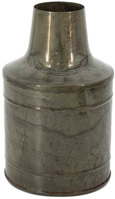 Metalen vaas olive