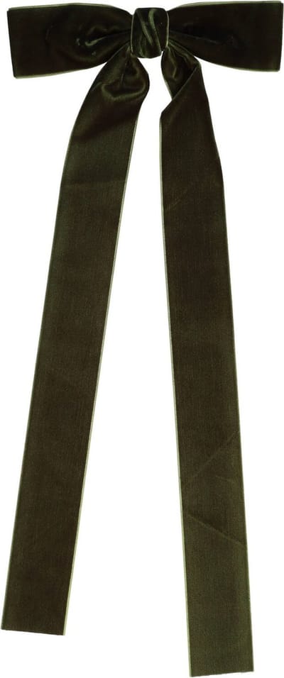 Haarsoires Haarspeld Patentspeld 8cm - Strik & Linten 15/35cm – Velvet Stof – Handmade – Groen - Haarspelden voor Dames - Haarklem - Haarclip - Haaraccessoires - Hair Clip - Decoratieve Haaraccessoire