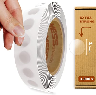 1000 Transparante Ronde Etiketten 2,54 cm (1 Inch) Zegelstickers voor Verzegeling