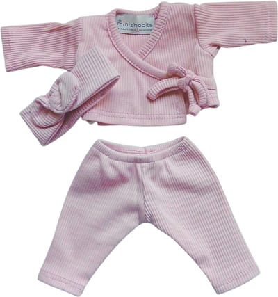 Minikane Poppenkleding Kledingset Roze Overslagshirt met Broek 28 cm