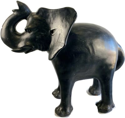 Handgemaakte houten olifant / Houten figuur / Indonesisch beeld