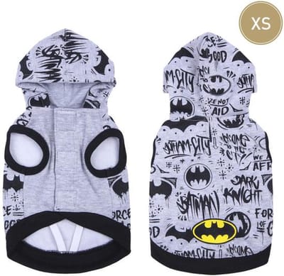 BATMAN - Honden Hoodie - XS (Lengte 28cm - Borst 42-50cm)