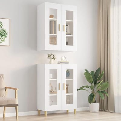 Wandkast - Hangkast Keuken - Opbergen Keuken - Open Frame Design - 69x34x90 cm - Wit