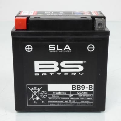 SLA BS-accu voor Gilera 125 FX Runner 2t scooter 1997 tot 1999 YB9-B / 12 V 9,5 Ah nieuw