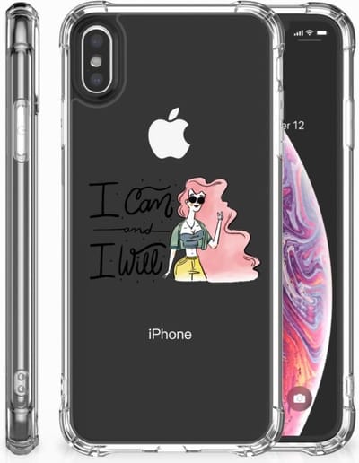 Apple iPhone Xs Max Stevig Bumper Hoesje i Can