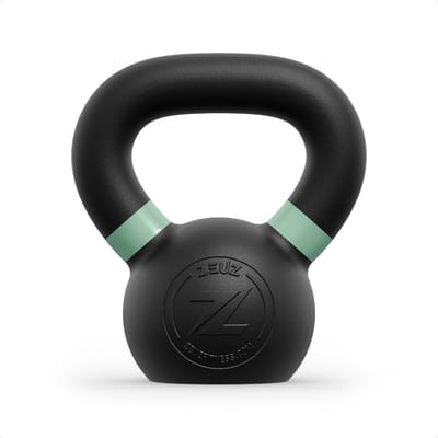 ZEUZ Kettlebell 4 KG – Gewichten voor Fitness & CrossFit - Conditie & Krachttraining – Gietijzer – Lichtgroen