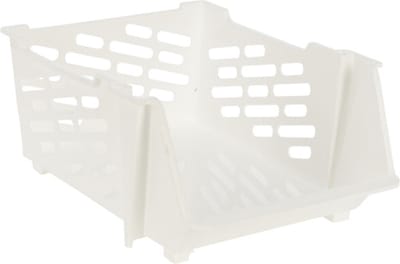 Storage Solutions Stapelbare opbergmand - Wit - 29L - kunststof - 44 x 34 x 20 cm