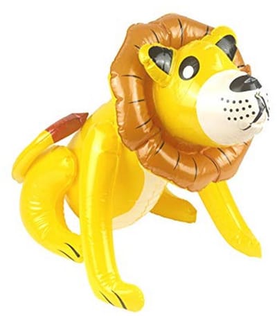 Opblaasbare Leeuw 53 cm - Feestdecoratie voor Safari en Jungle Thema