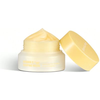 SlowSunday Vitamine C Slaapmasker, Jelly Mask, Verfrissend, Niet-Kleverige Textuur, Met VC-Derivaat & 3% Niacinamide & Hyaluronzuur, Antioxidant, Geschikt Als Primer Voor Een Gladder Resultaat, Geschikt Voor Zomer & Herfst, Terug Naar School
