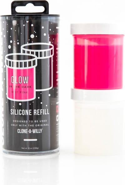 Empire Labs Clone-A-Willy - Refill Glow in the Dark Hot Pink Silicone