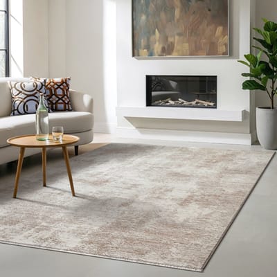 the carpet Nuvra Vloerkleed – Vintage Design – Zacht & Onderhoudsvriendelijk – Beige – 80 x 150 cm
