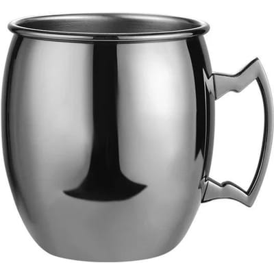 1 Stuks Cocktail Wijn Beker Moscow Mule Mok Roestvrij Staal Gehamerd Koper Gecoat Bier Koffie Beker Bar Drinkware Champagne Beker 301-400ml gray