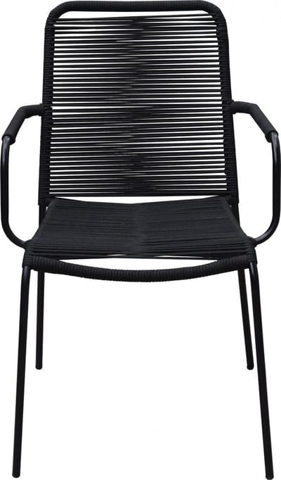 Tuinstoel Vita Luxor touw - zwart