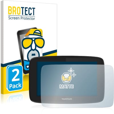 BROTECT - Screenprotector voor TomTom GO Essential (5") - Folie Beschermfolie matte 2 Stuks