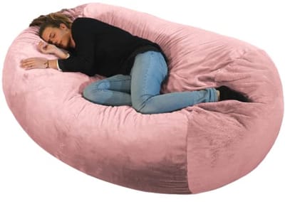 XXL Zitzak - Poef Bed - Ontspannen Thuis - Afneembare Hoes - 160 x 90 cm - Roze