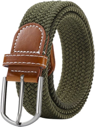 S4D® - Premium Elastische Riem - Geweven Uittrekbare Riem - Riem Voor Heren en Dames - Stijlvol En Erg Comfortabel - Groen