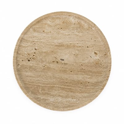 Marmoree - Travertin Tray - Dienblad - Rond - Natuursteen - Beige - 30cm