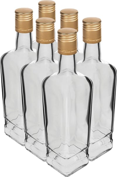 Browin glazen flessen Zasada 500ml - 6 stuks- met schroefdop