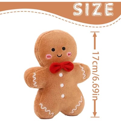 17cm Kawaii Peperkoekman Pluche Speelgoed Prachtige Kerstfeest Decoraties Sfeervolle Decoratie Festival Cadeaus Voor Vrienden 17cm bruin
