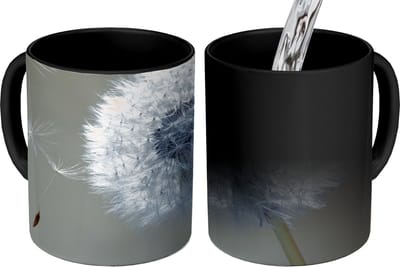Magische Mok - Foto op Warmte Mokken - Koffiemok - Paardenbloem - Bloem - Plant - Magic Mok - Beker - 350 ML - Theemok