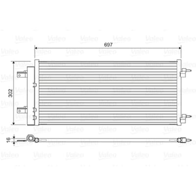 Condensator, airconditioning VALEO 822626