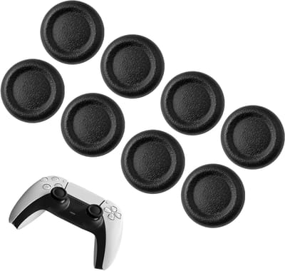 Set van 8 Controller Covers voor PS5 en PS4, Antislip Grip, Siliconen Duim Covers voor Gaming Accessoires in Zwart