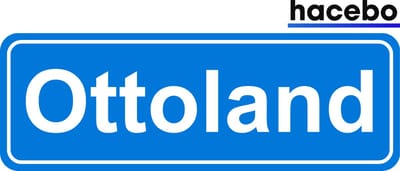 Hacebo - Plaatsnaam Sticker - 29x10 CM - Ottoland sticker - Verkeersborden sticker - grappige cadeaus - Ottoland