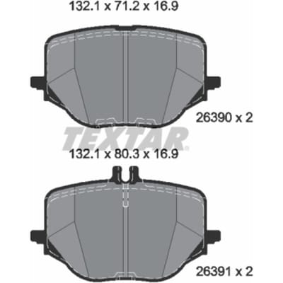 Remblokset TEXTAR 2639001, achter