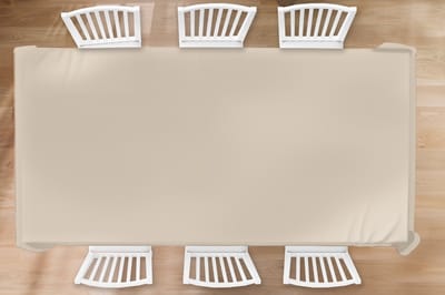 Tafelkleed - Tafellaken - 300x150 cm - Beige - Effen kleur - Binnen en Buiten