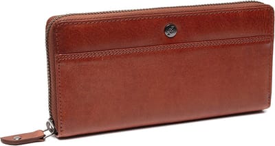 The Chesterfield Brand Leren Portemonnee Livorno Wallet Cognac Bruine