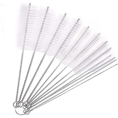 10 stuks buisborstels, buisreinigingsborstels, nylon borstelharen, drinkrietjes, reinigingsborstel voor het wassen van waterkokers, theepotsproeiers