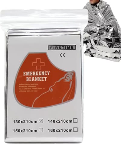 Survival Deken - Isolatie Cover - Outdoor Noodsituaties - Reflecterende Warmte - 160 x 210 cm - Zilver Goud