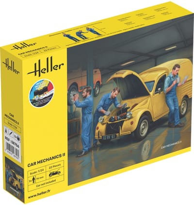 Heller Modelbouwpakket Diorama - 58756 Automonteurs II - voor Diorama - 3 Figuren - Starter Kit Plastic - 1:24 -