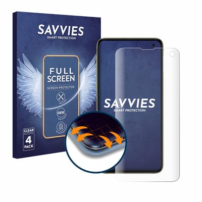 Savvies - Screenprotector voor Samsung Galaxy S10e - Folie Beschermfolie transparant volledig dekking 4 Stuks