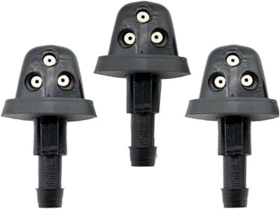 Ruitensproeiers Set - Washer Jets - Auto Onderhoud - Triple Jet Mondstukken - 3 Stuks - Zwart