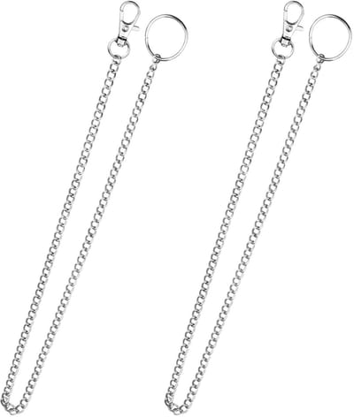 Dailygoods- Sleutelhanger 50 cm - Roestvrij Staal - Broekketting - Sleutelring - Karabijnhaak - Lichtgewicht en robuust - Sleutelketting