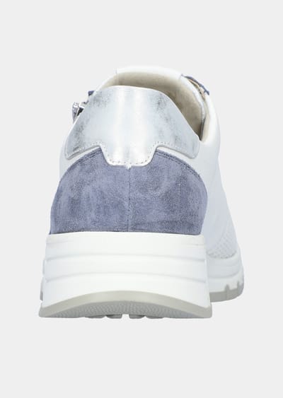 Sneakers met ritssluiting - blauw / wit - Gr. 4,5 van Goldner Fashion