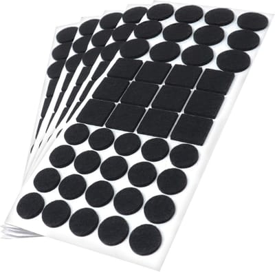 220x Zelfklevende Viltglijders Zwart - Diverse Maten XL Set