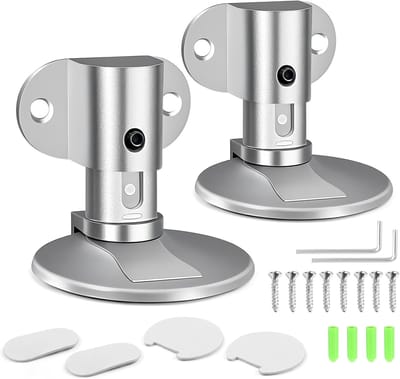 Deurstop Set - Deurhouder Metaal - Thuis Gebruik - Magnetisch Vloer Montage - 6x6x6cm - Chroom