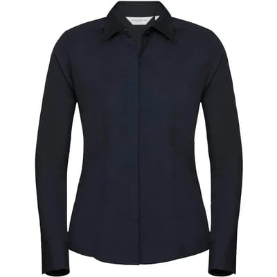 Dameshemd met lange mouwen Russell Athletic Fitted Poplin