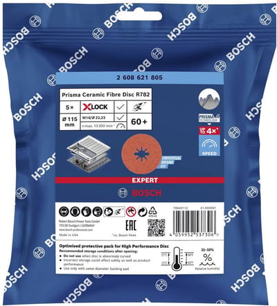 Bosch Accessories 2608621805 Fiberschijf Diameter 115 mm Korrelgrootte (num): 60 5 stuk(s)