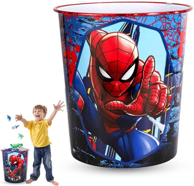 Ronde Prullenbak - Afvalbak Vuilnisbak - Kinderkamer Opruimen - Draagbaar Kunststof Ontwerp - 7 Liter 22 cm hoog - Multicolor
