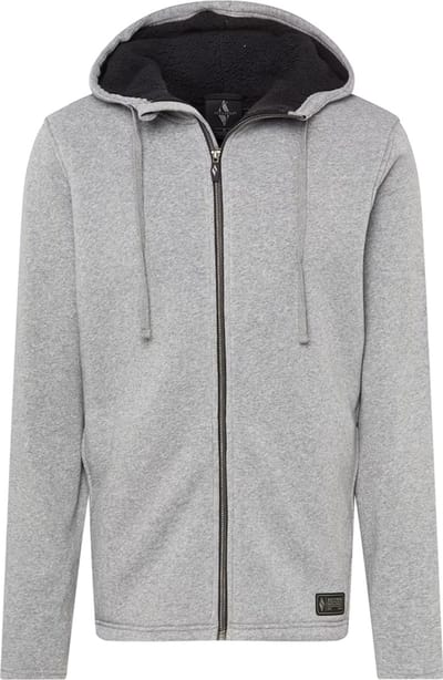 Skechers Skech-Sweats Lounge Sherpa Lined Sweatshirt met capuchon en volledige ritssluiting Heren MJA233 grijs