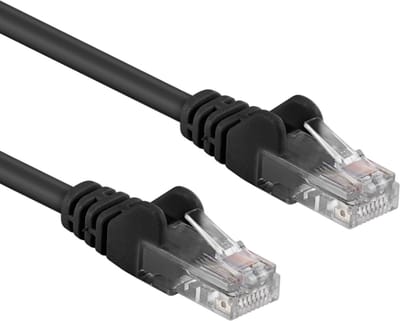 ACT Zwarte 1,5 meter U/UTP CAT6A patchkabel snagless met RJ45 connectoren IB2951