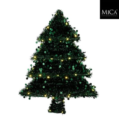 Kerstboom d.groen bo led - l57,5xb43xh7,5cm