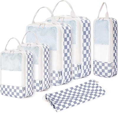 Compressie Koffer Organizer Set - 6 Delige Packing Cubes voor Handbagage en Rugzak