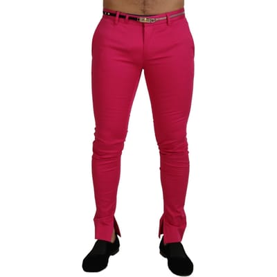 Slim Fit Enkel Broek met Zijsplitsen