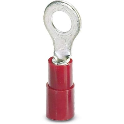 Phoenix Contact 3240219 Ringkabelschoen Dwarsdoorsnede (max.): 10 mm² Schachtdiameter: 5.3 mm Deels geïsoleerd Rood 50 stuk(s)