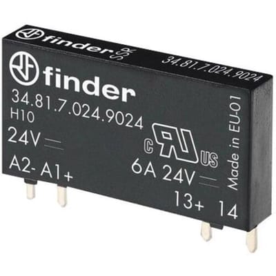 Finder Halfgeleiderrelais 34.81.7.005.9024 Schakelspanning (max.): 33 V/DC Direct schakelend 1 stuk(s)